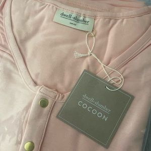 NWT - Dwell + Slumber Cocoon Modern Housedress - Rose Color - One Size